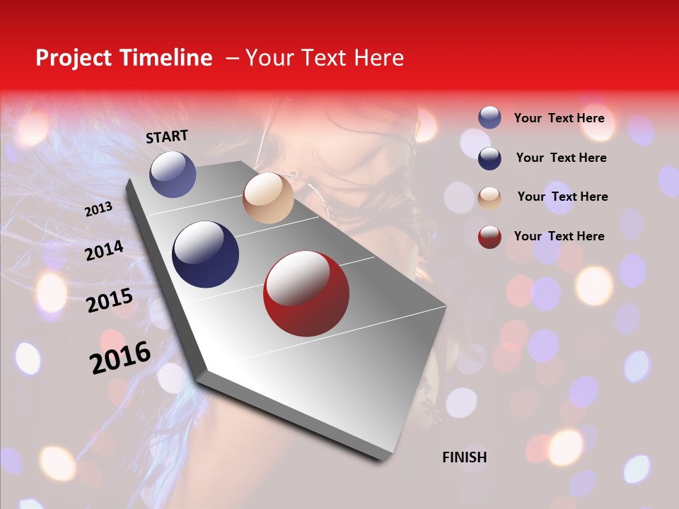 Showgirl Posing Girl PowerPoint Template