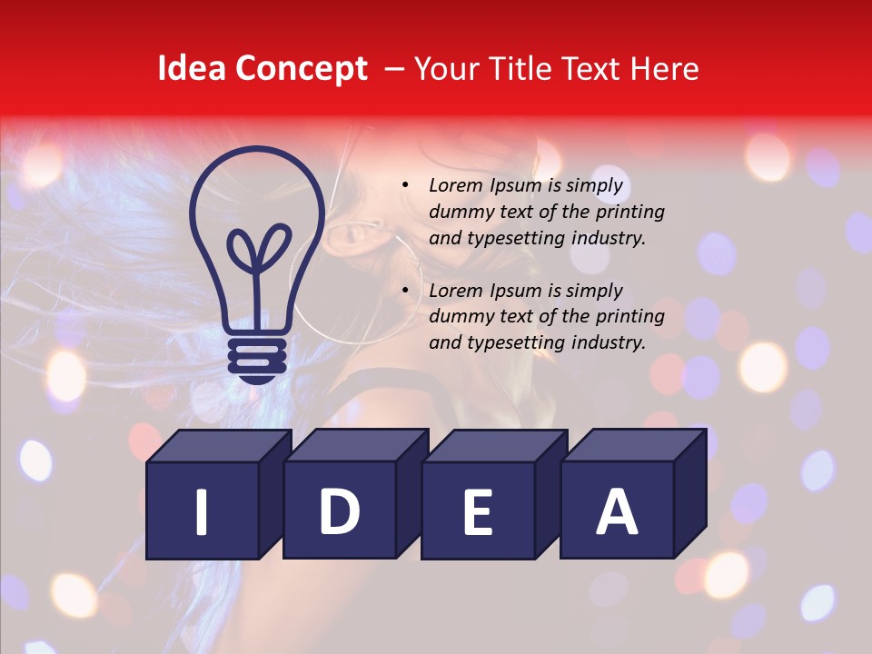 Showgirl Posing Girl PowerPoint Template