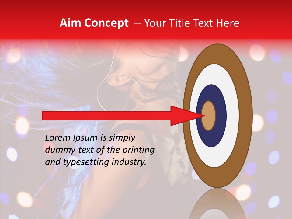 Showgirl Posing Girl PowerPoint Template