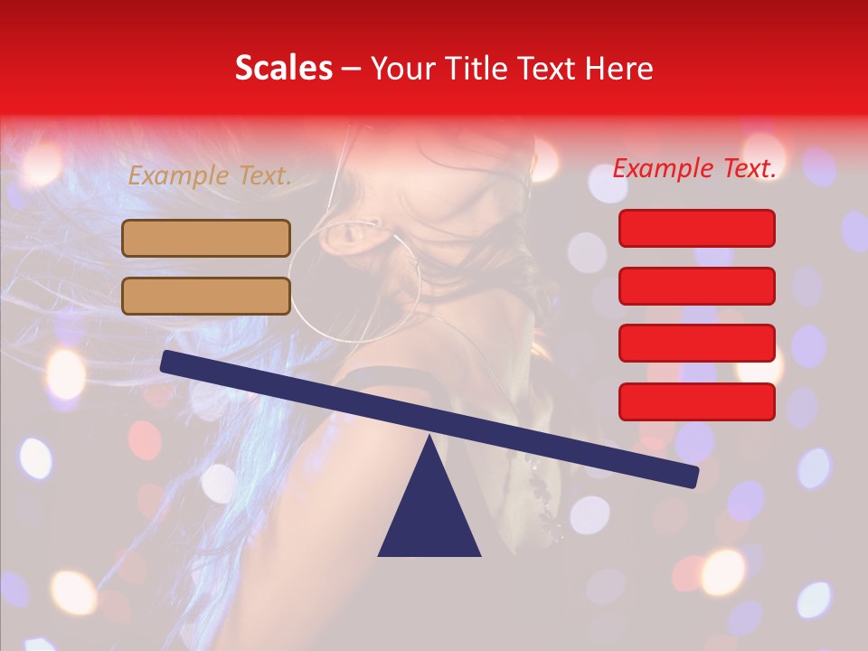 Showgirl Posing Girl PowerPoint Template