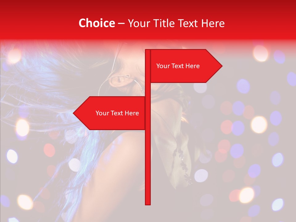 Showgirl Posing Girl PowerPoint Template