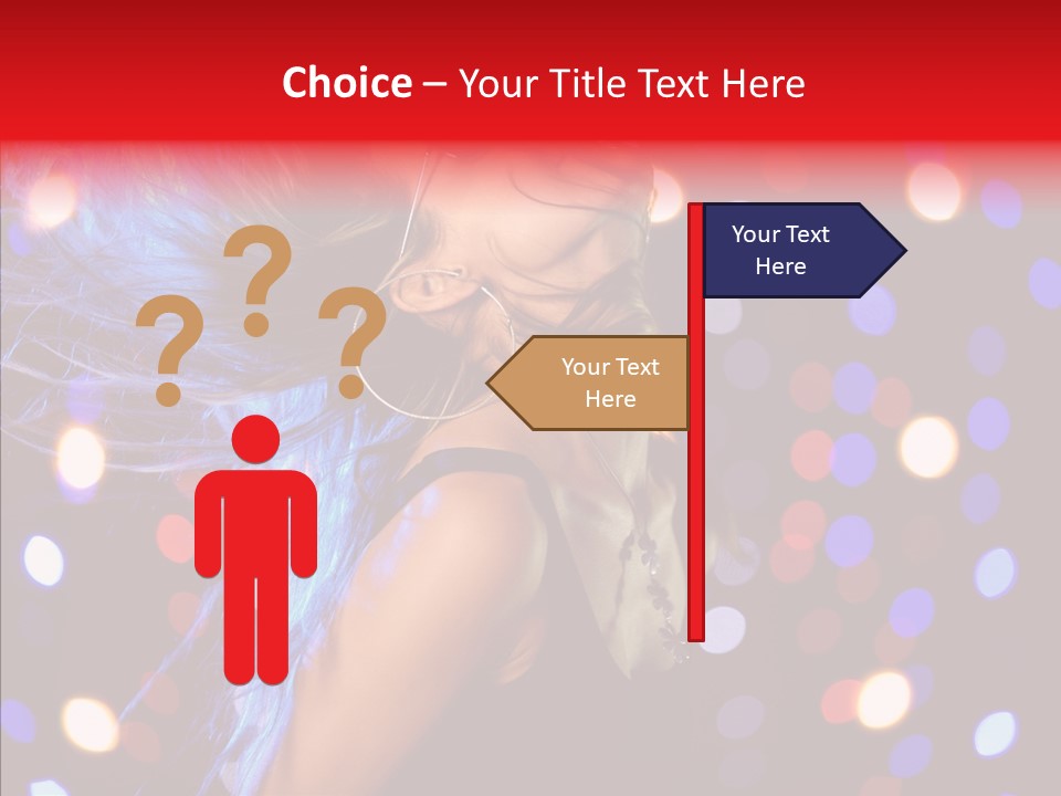 Showgirl Posing Girl PowerPoint Template