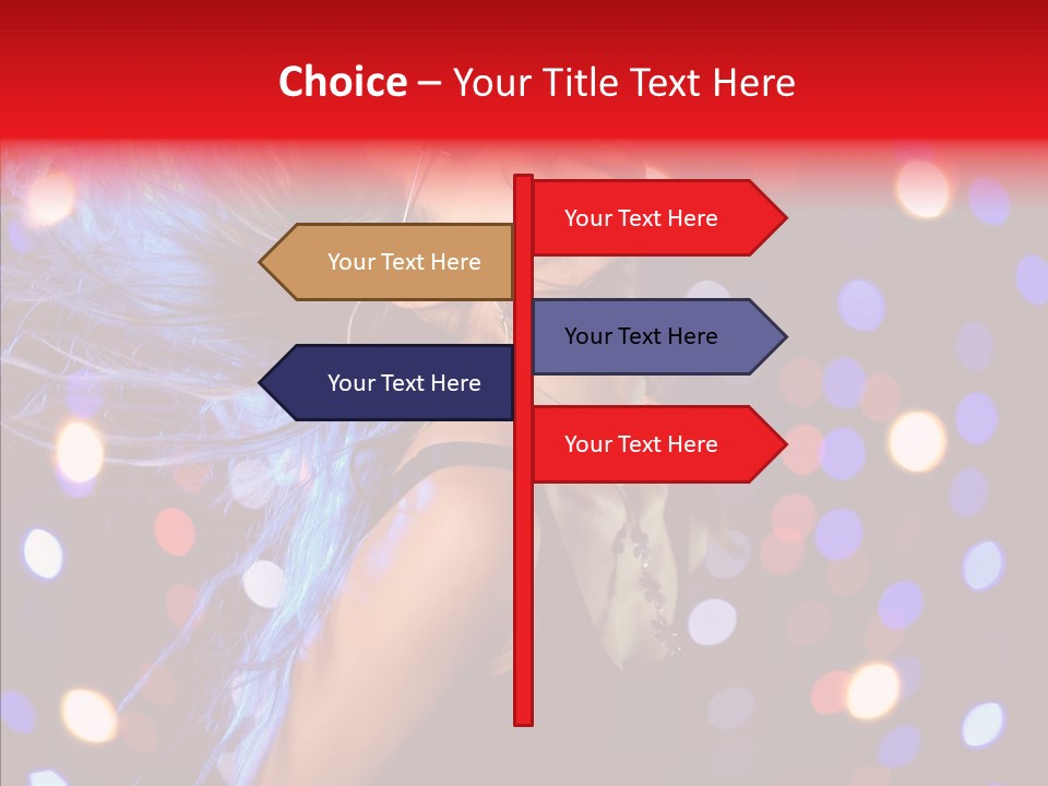 Showgirl Posing Girl PowerPoint Template