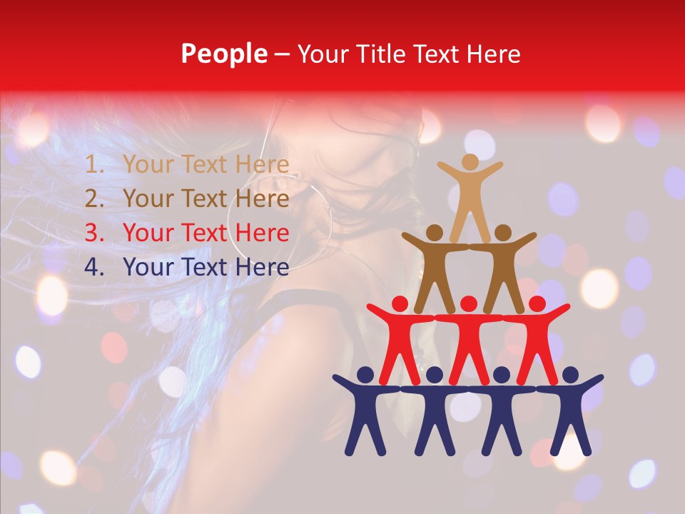 Showgirl Posing Girl PowerPoint Template