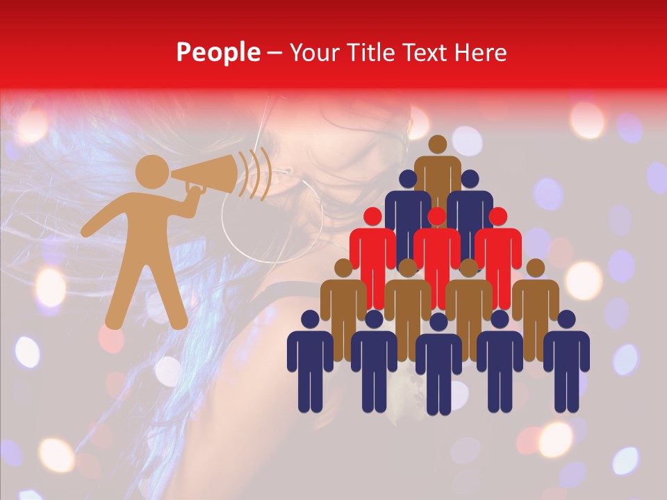 Showgirl Posing Girl PowerPoint Template