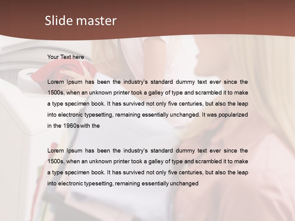 Color Domestic Clothing PowerPoint Template