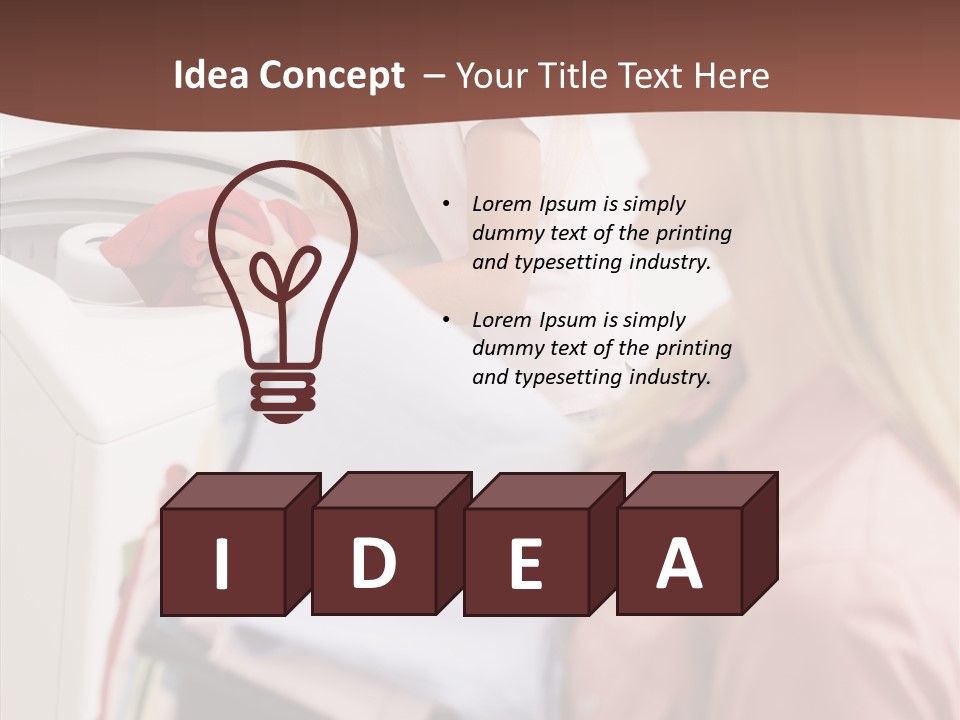 Color Domestic Clothing PowerPoint Template