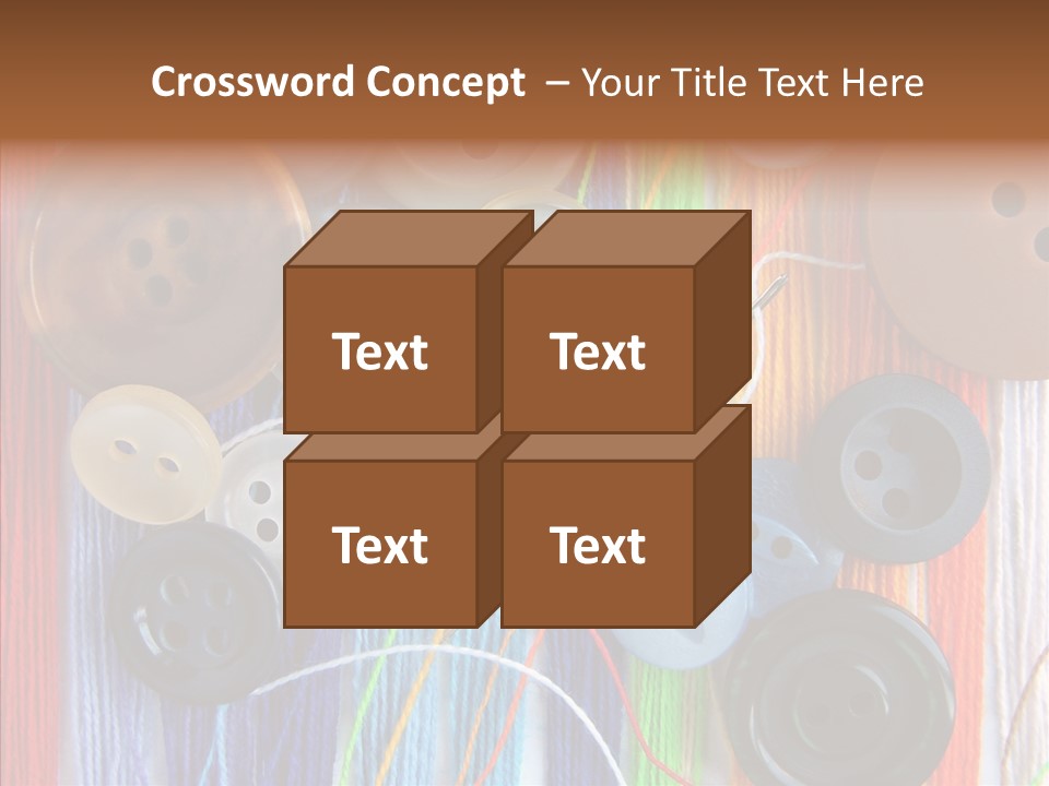 Scattered String Sewing PowerPoint Template