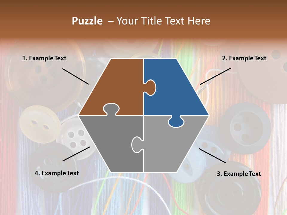 Scattered String Sewing PowerPoint Template