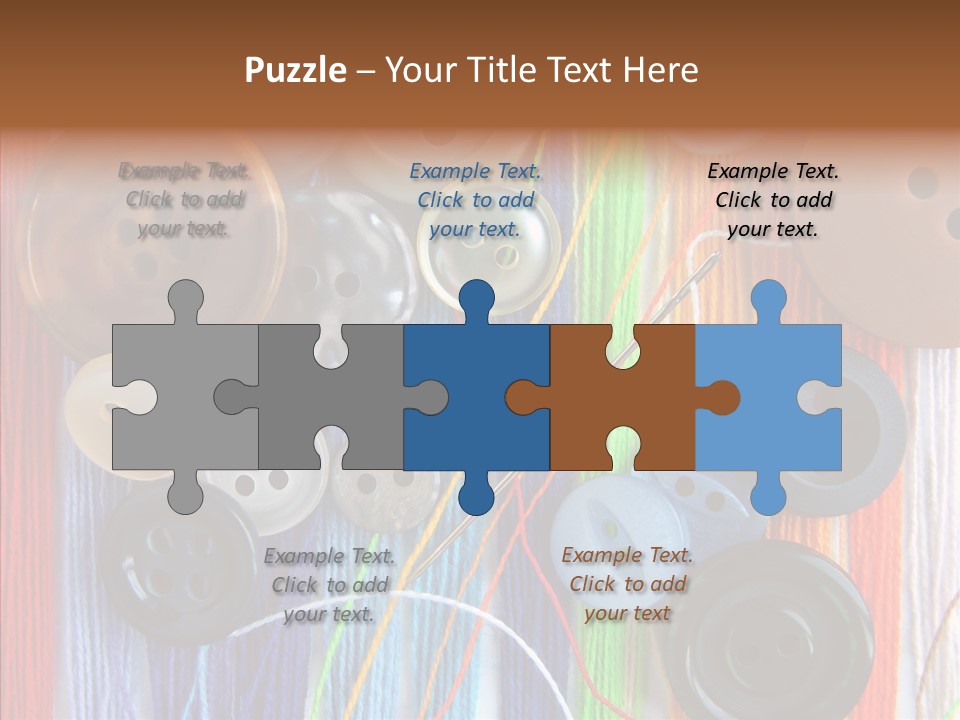 Scattered String Sewing PowerPoint Template