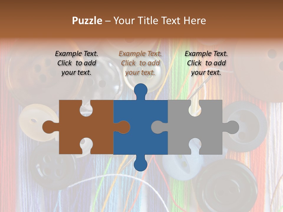 Scattered String Sewing PowerPoint Template