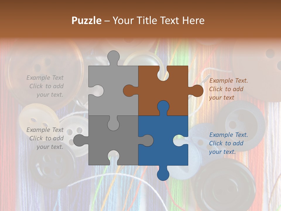 Scattered String Sewing PowerPoint Template