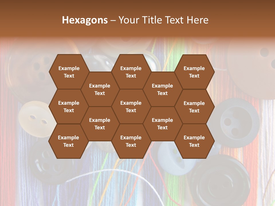 Scattered String Sewing PowerPoint Template