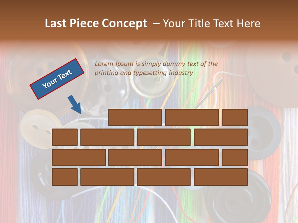 Scattered String Sewing PowerPoint Template
