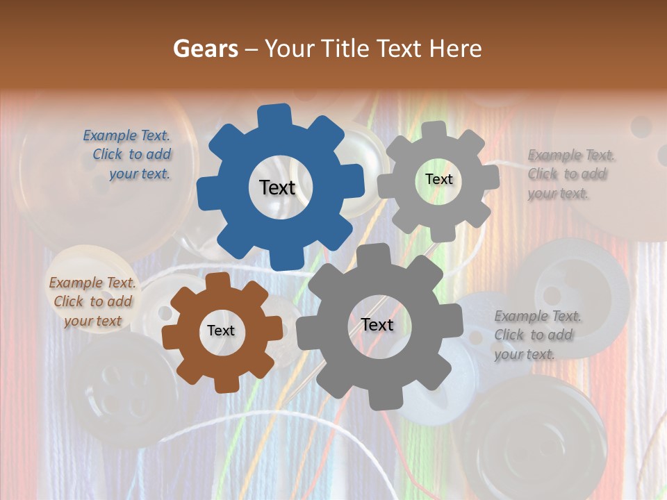 Scattered String Sewing PowerPoint Template