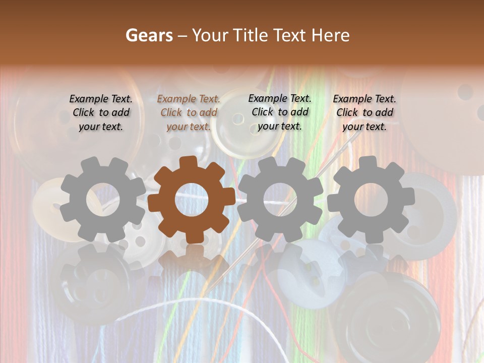 Scattered String Sewing PowerPoint Template