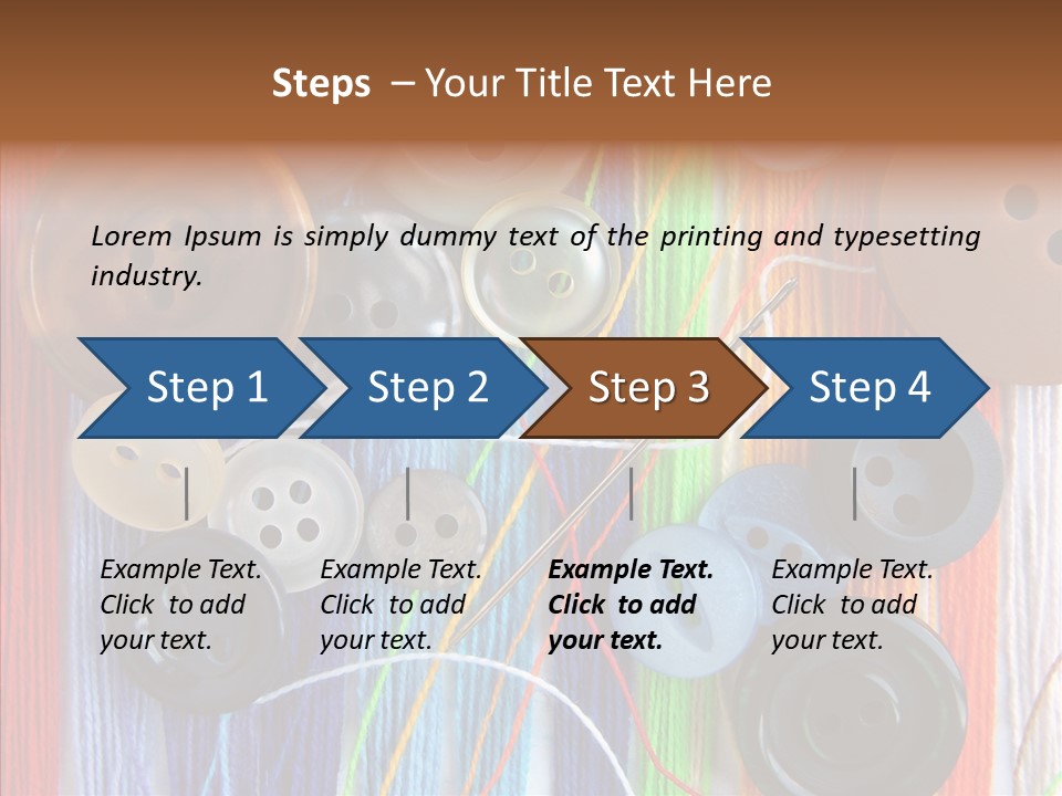 Scattered String Sewing PowerPoint Template