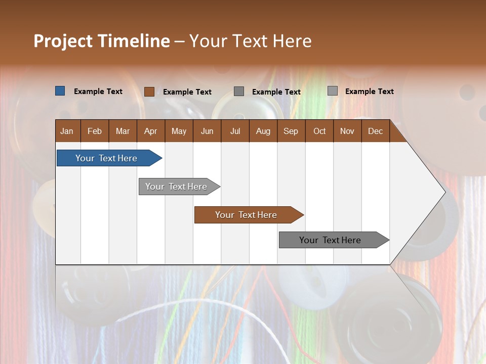 Scattered String Sewing PowerPoint Template