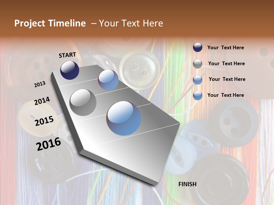Scattered String Sewing PowerPoint Template