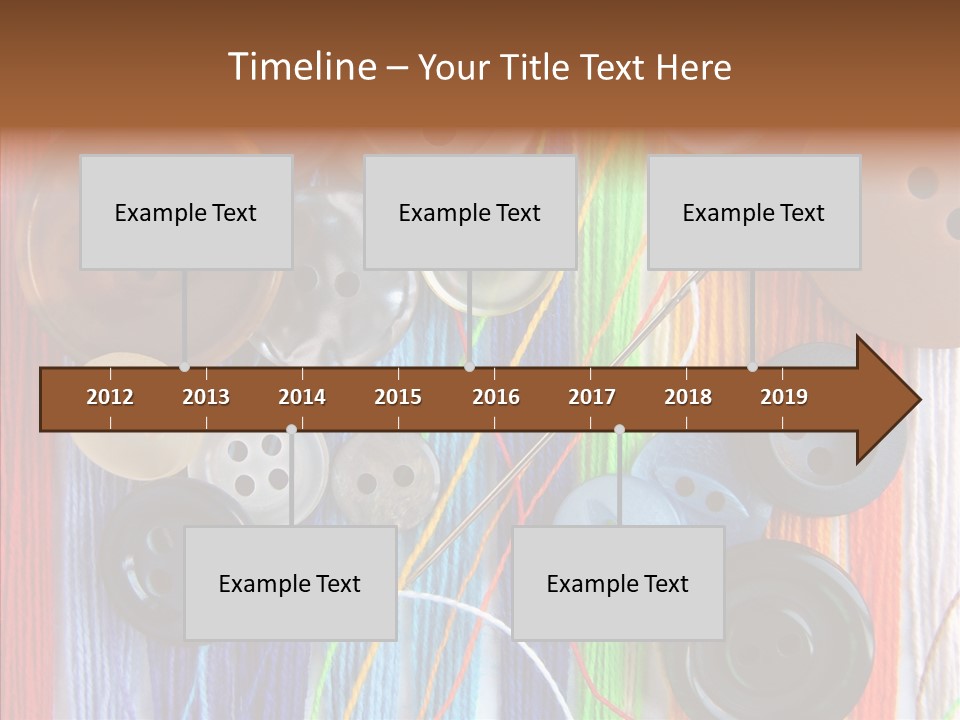 Scattered String Sewing PowerPoint Template