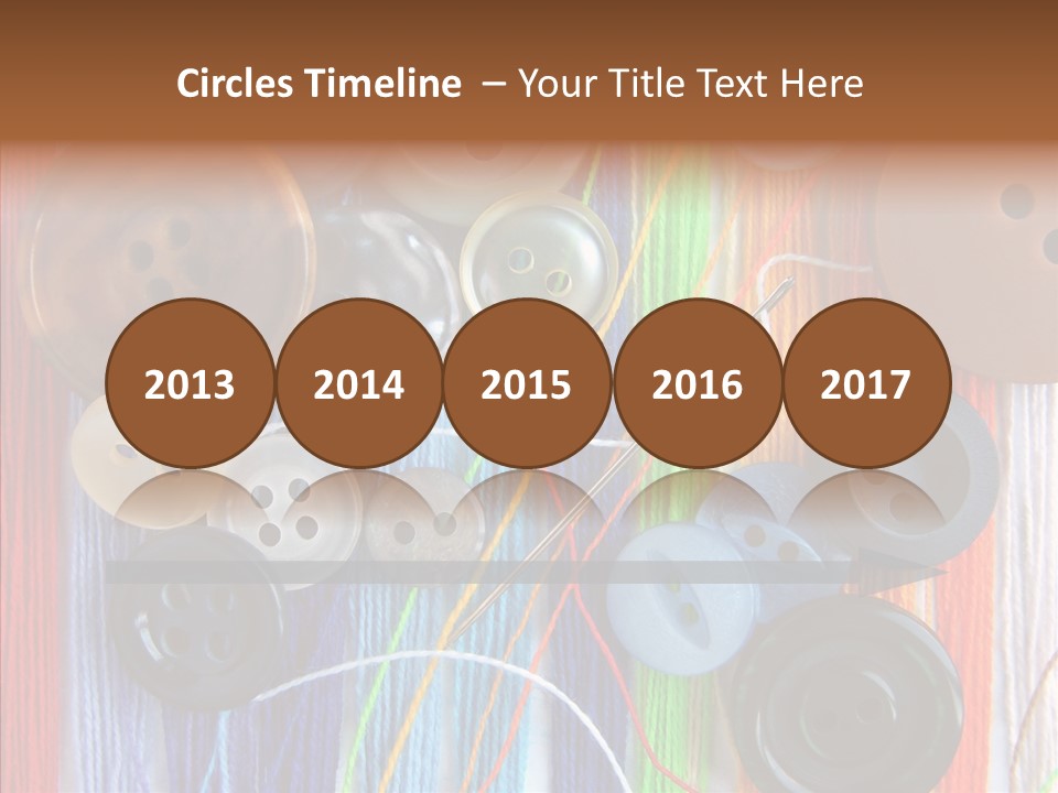 Scattered String Sewing PowerPoint Template