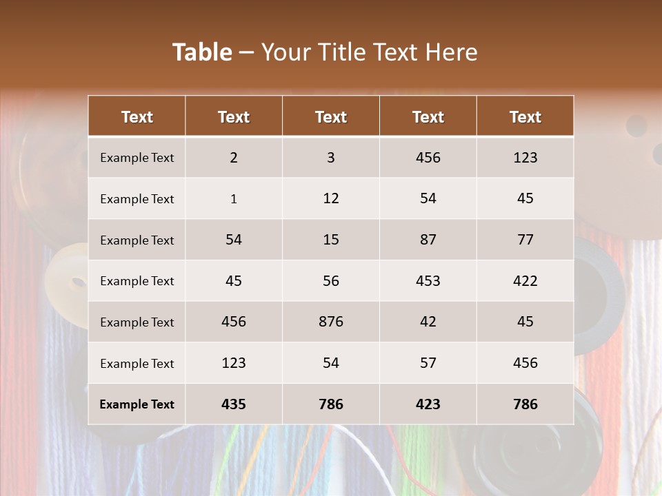 Scattered String Sewing PowerPoint Template