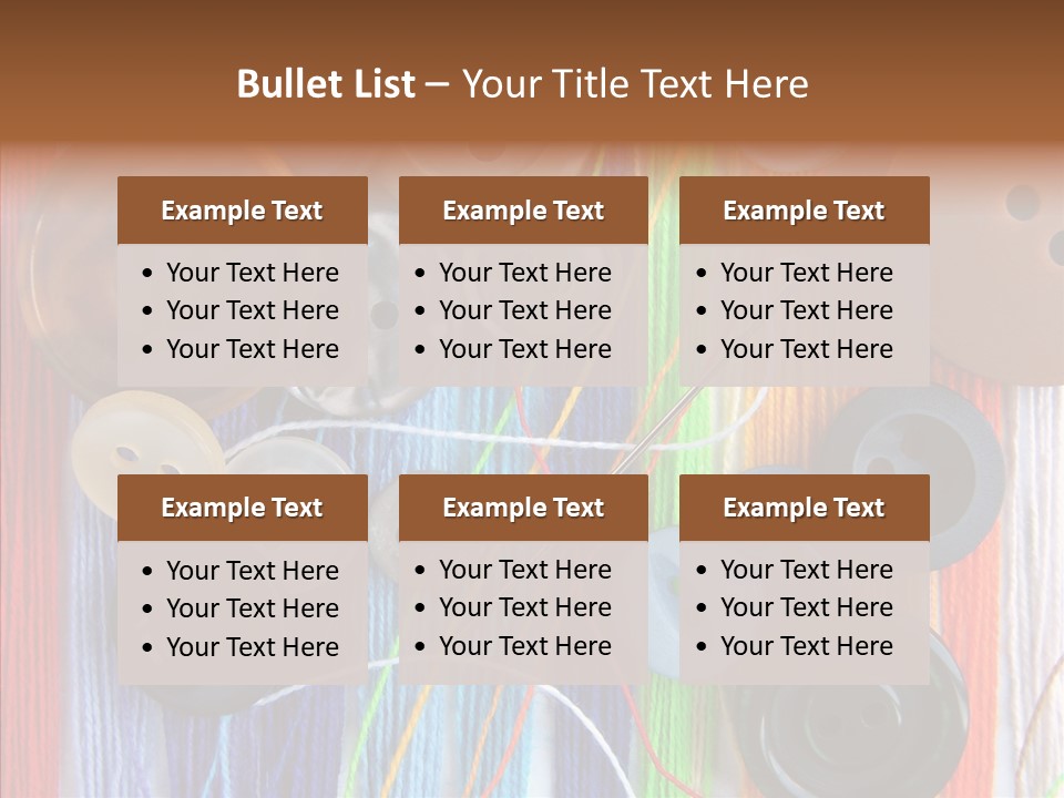 Scattered String Sewing PowerPoint Template