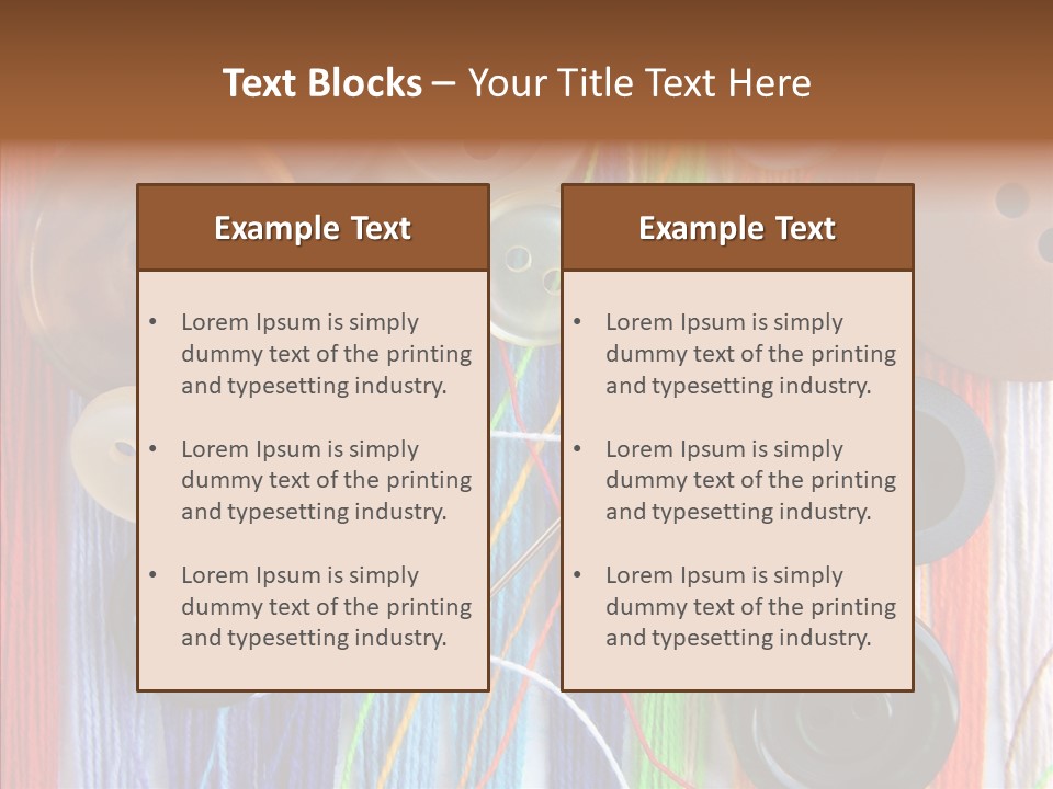 Scattered String Sewing PowerPoint Template