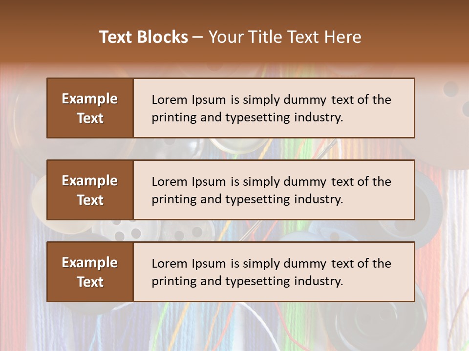 Scattered String Sewing PowerPoint Template