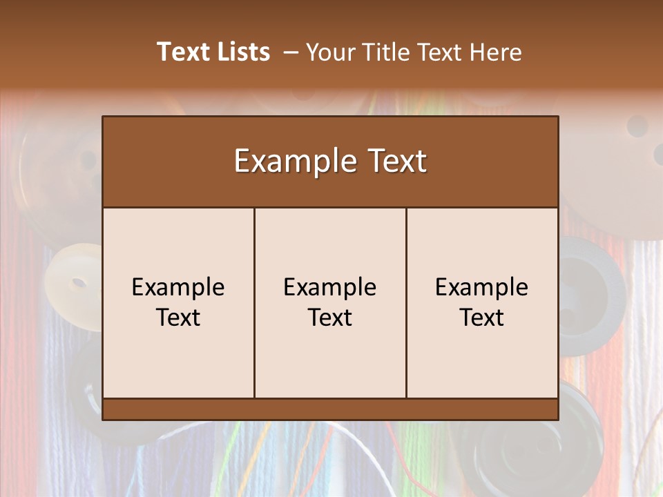 Scattered String Sewing PowerPoint Template