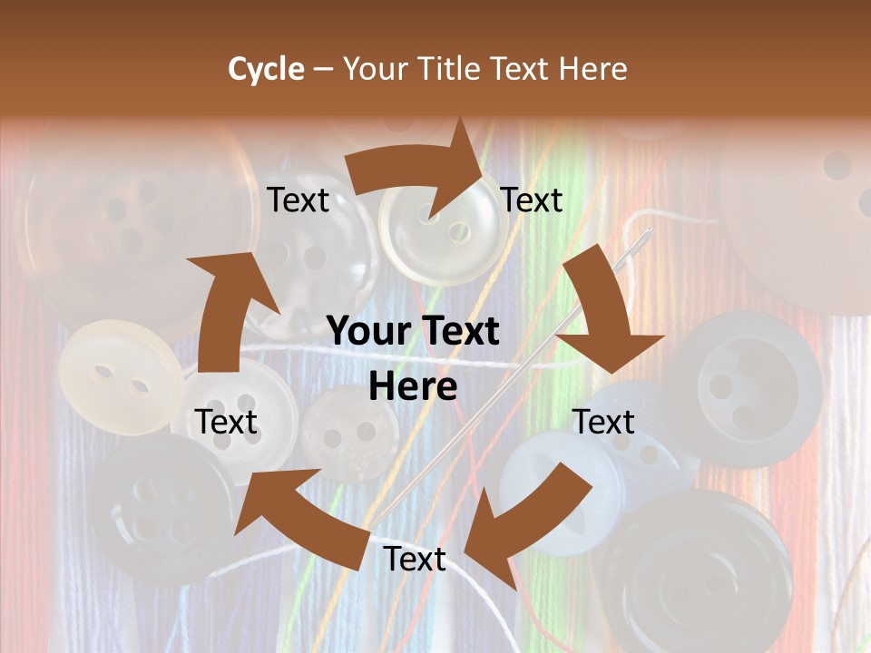 Scattered String Sewing PowerPoint Template