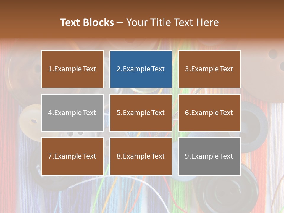Scattered String Sewing PowerPoint Template