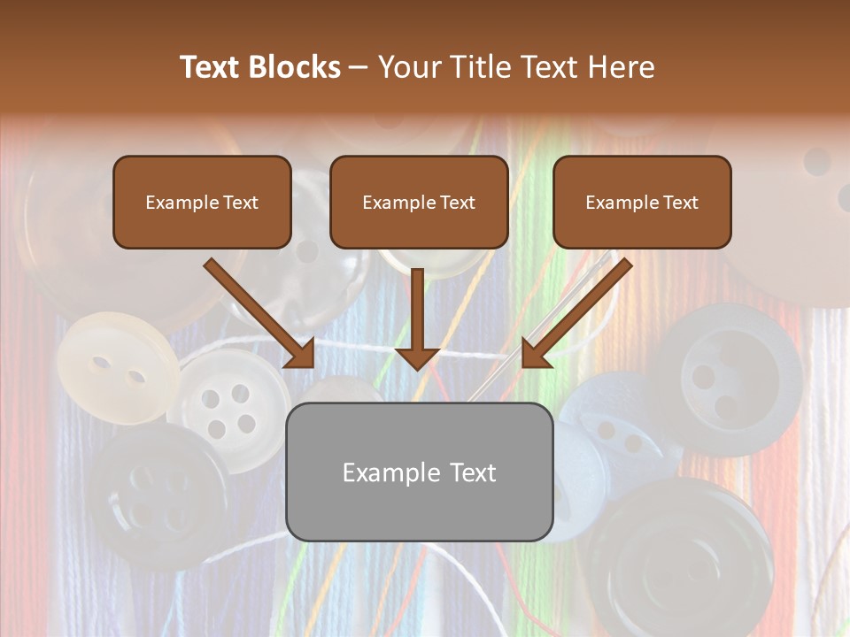 Scattered String Sewing PowerPoint Template