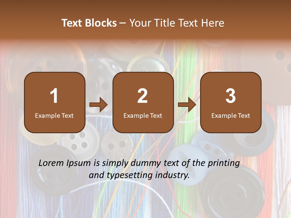 Scattered String Sewing PowerPoint Template