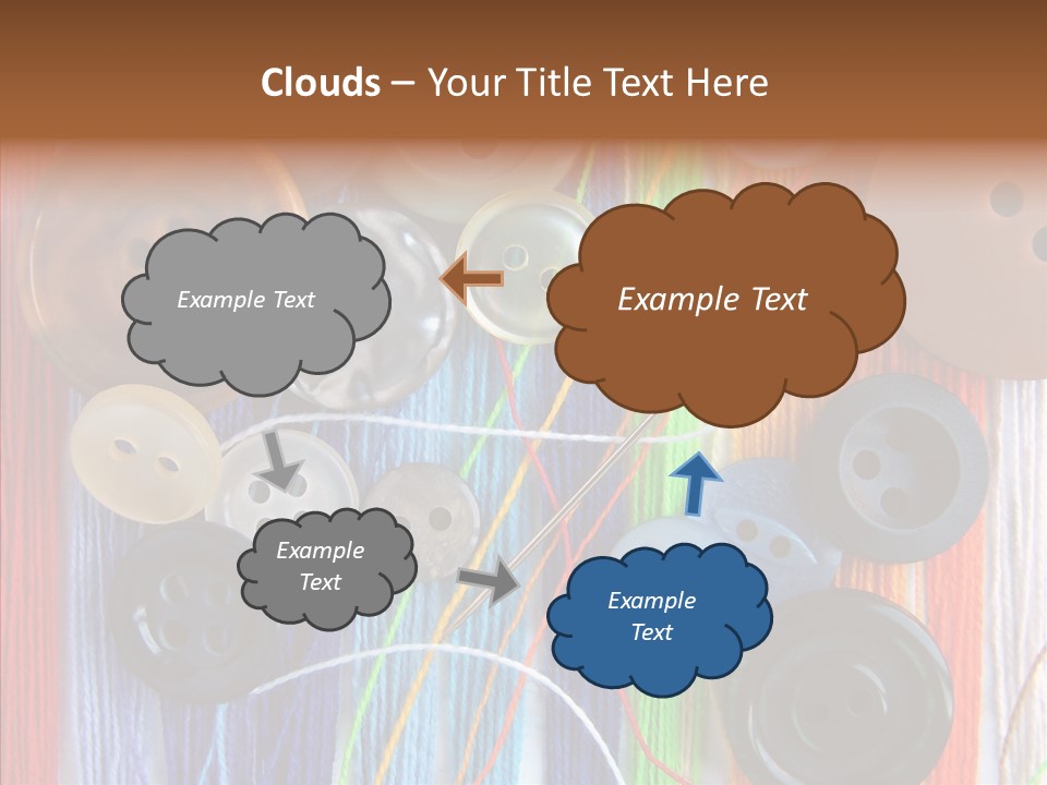 Scattered String Sewing PowerPoint Template