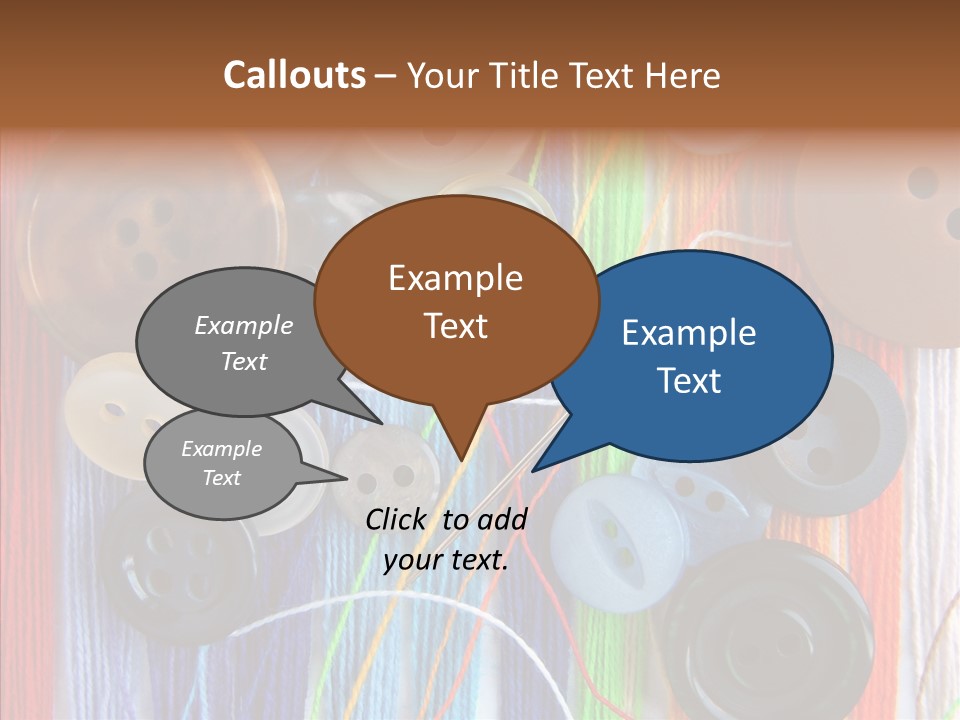 Scattered String Sewing PowerPoint Template