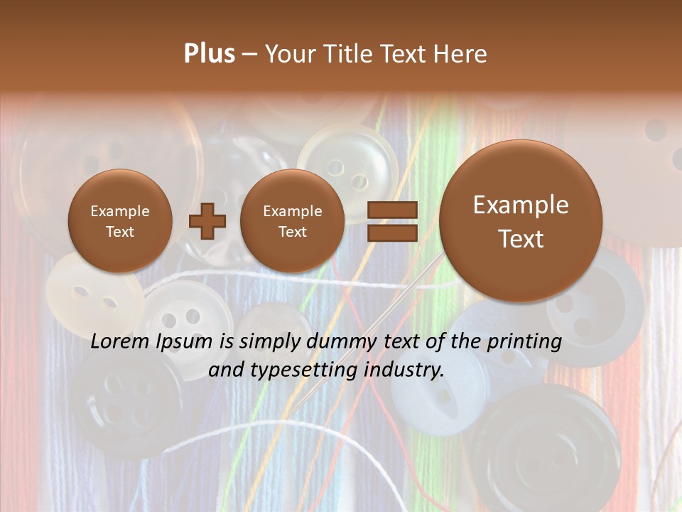 Scattered String Sewing PowerPoint Template