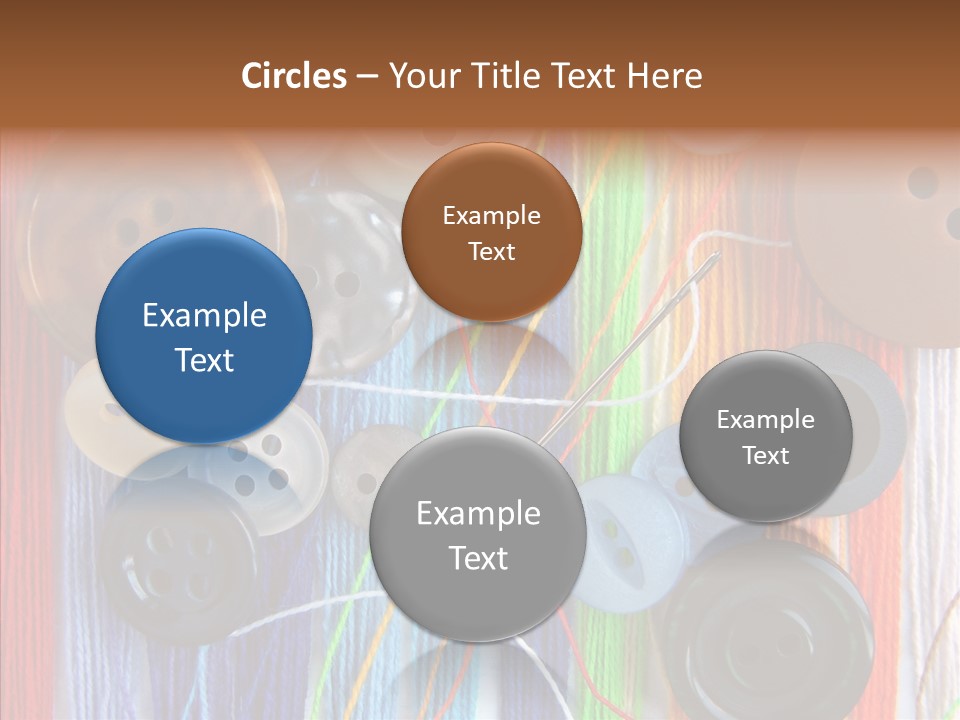 Scattered String Sewing PowerPoint Template