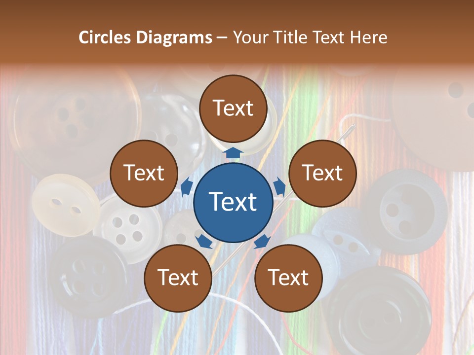 Scattered String Sewing PowerPoint Template