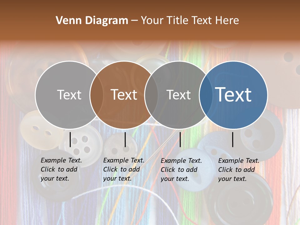 Scattered String Sewing PowerPoint Template
