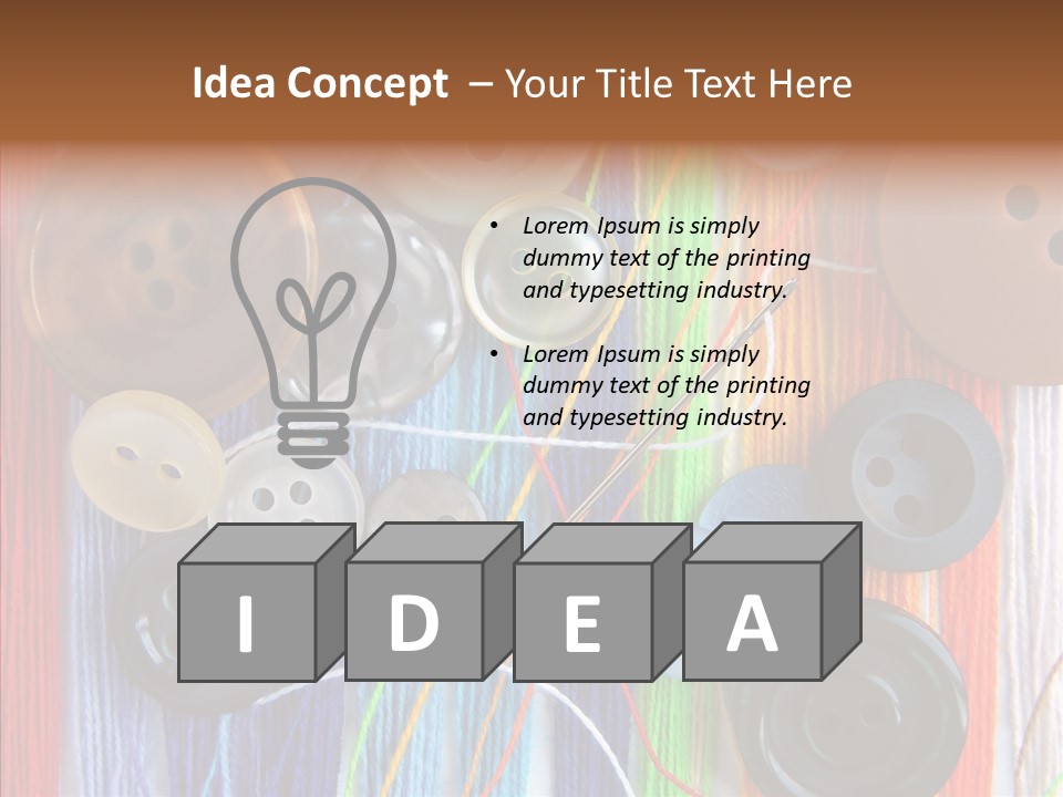 Scattered String Sewing PowerPoint Template