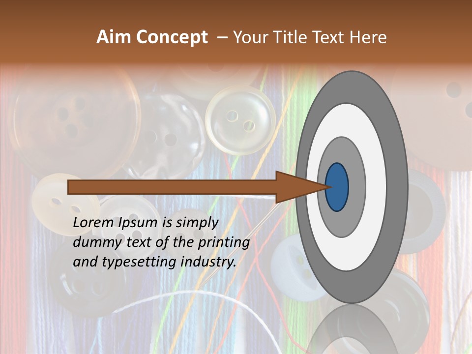 Scattered String Sewing PowerPoint Template