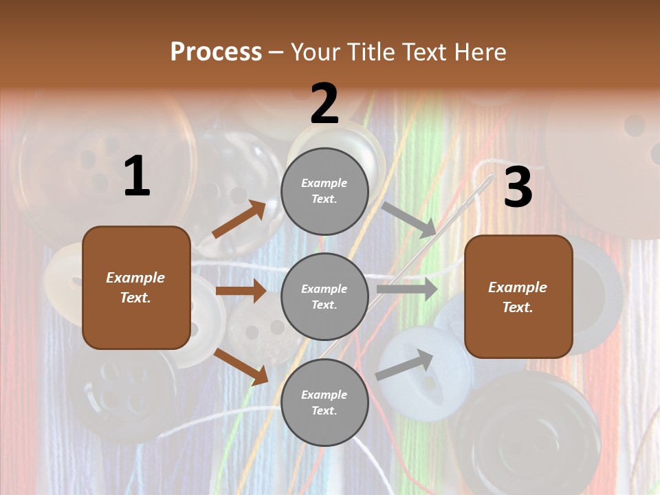 Scattered String Sewing PowerPoint Template