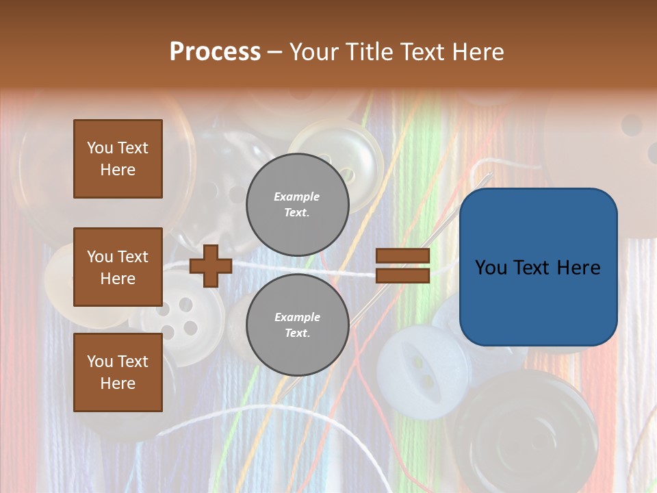 Scattered String Sewing PowerPoint Template
