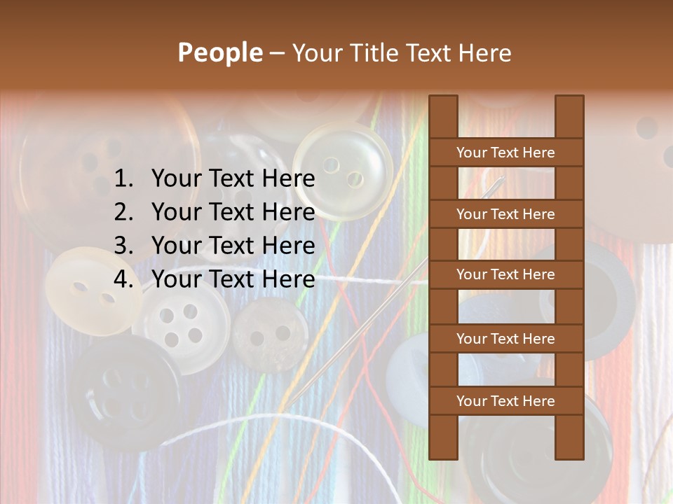 Scattered String Sewing PowerPoint Template