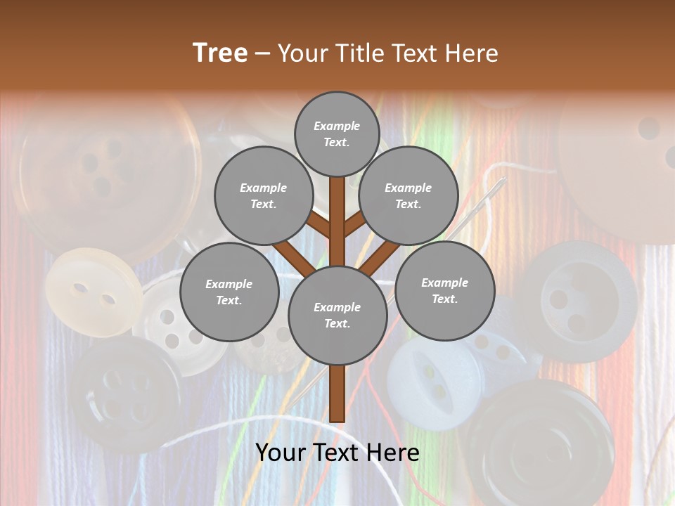 Scattered String Sewing PowerPoint Template