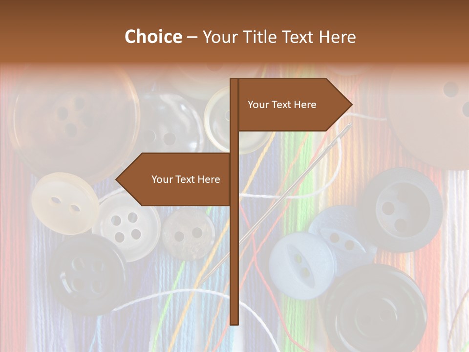 Scattered String Sewing PowerPoint Template