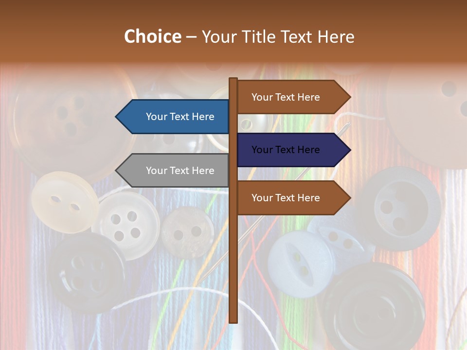 Scattered String Sewing PowerPoint Template