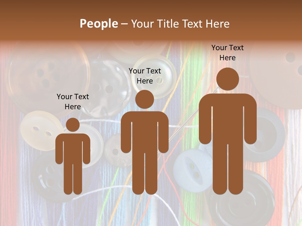 Scattered String Sewing PowerPoint Template