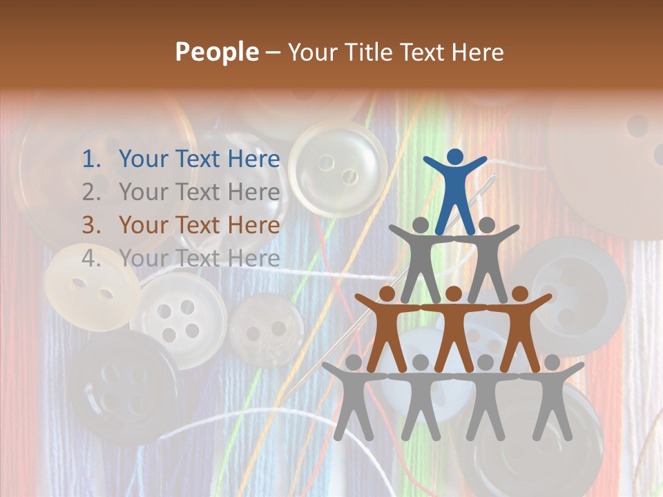 Scattered String Sewing PowerPoint Template